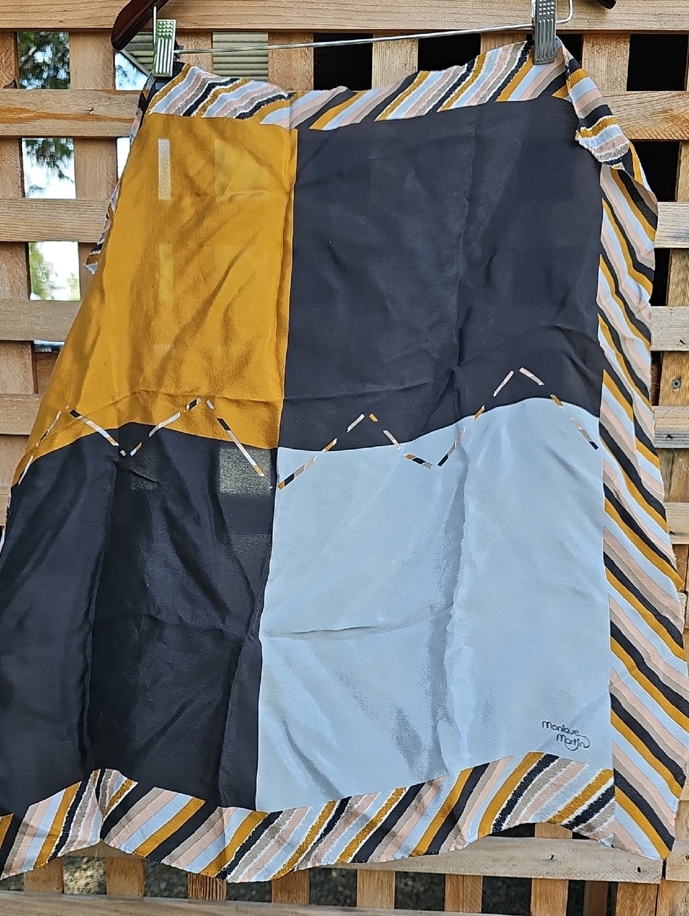 Colorblock Silk Scarf